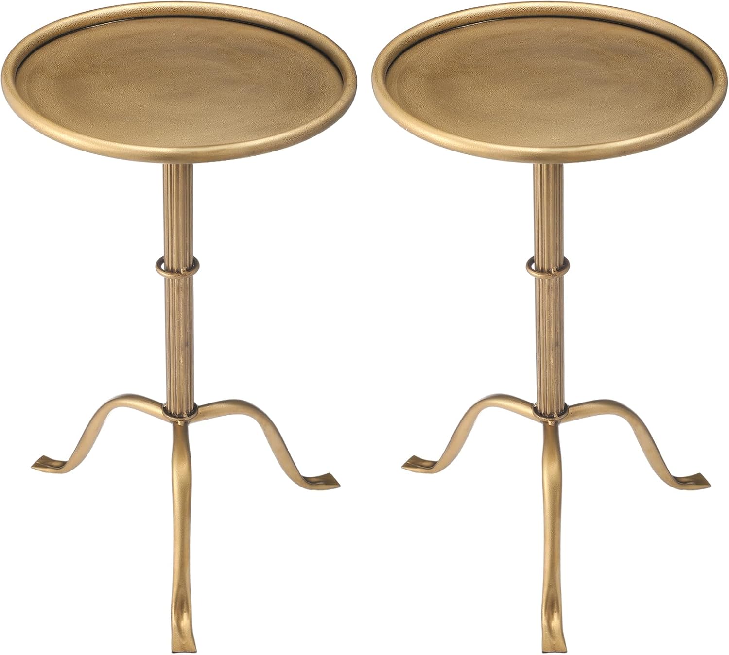 1 Pcs Metal Martini Table Pedestal Small Side Table 12.5 x 12.5 x 20.6 Inches for Living Room Bedroom (Black)